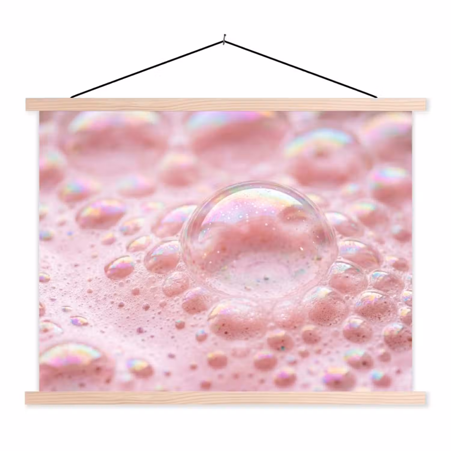 Schuim - Structuur - Roze textielposter latten blank klein -3d