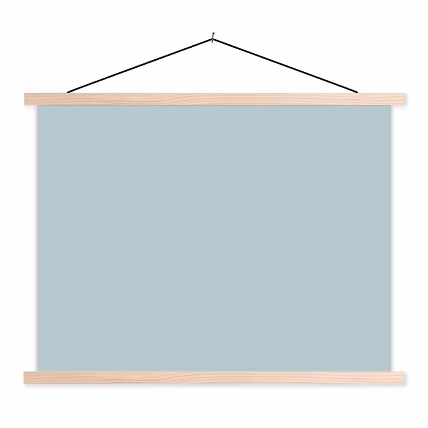 Slate - Blue - Blauw textielposter latten blank klein 122 -3d