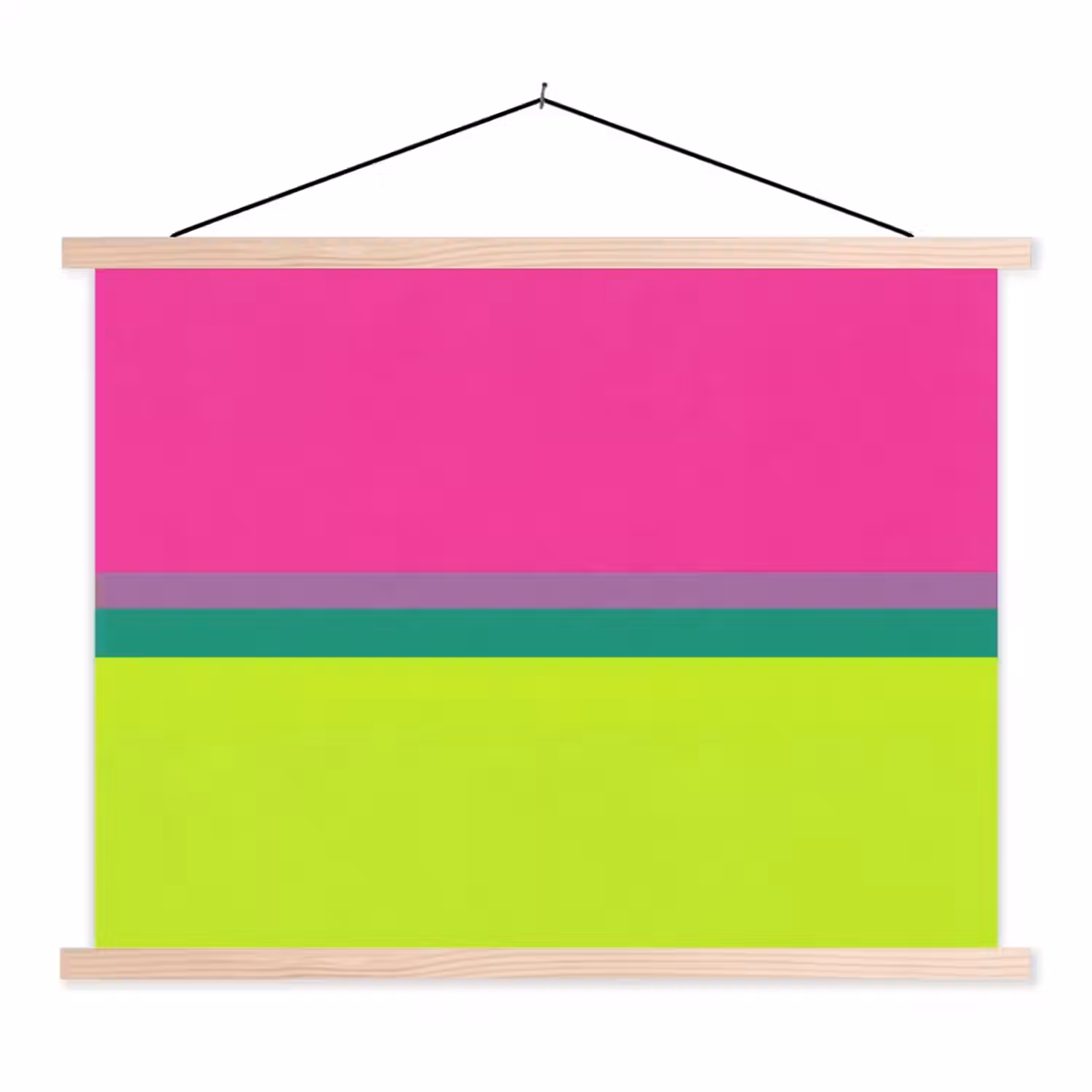 Strepen - Modern - Kleurrijk textielposter latten blank klein -3d