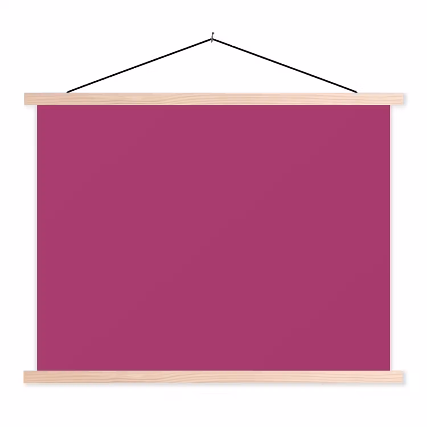 Deep - Magenta - Paars textielposter latten blank klein 122 -3d