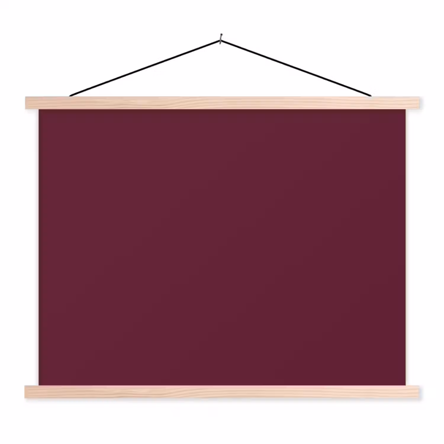 Deep - Plum - Paars textielposter latten blank klein 122 -3d