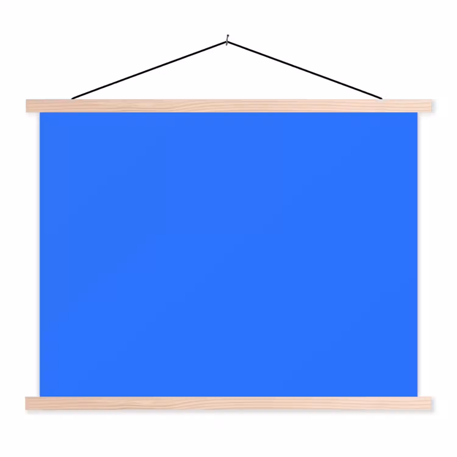 Vivid - Cobalt - Blauw textielposter latten blank klein 122 -3d