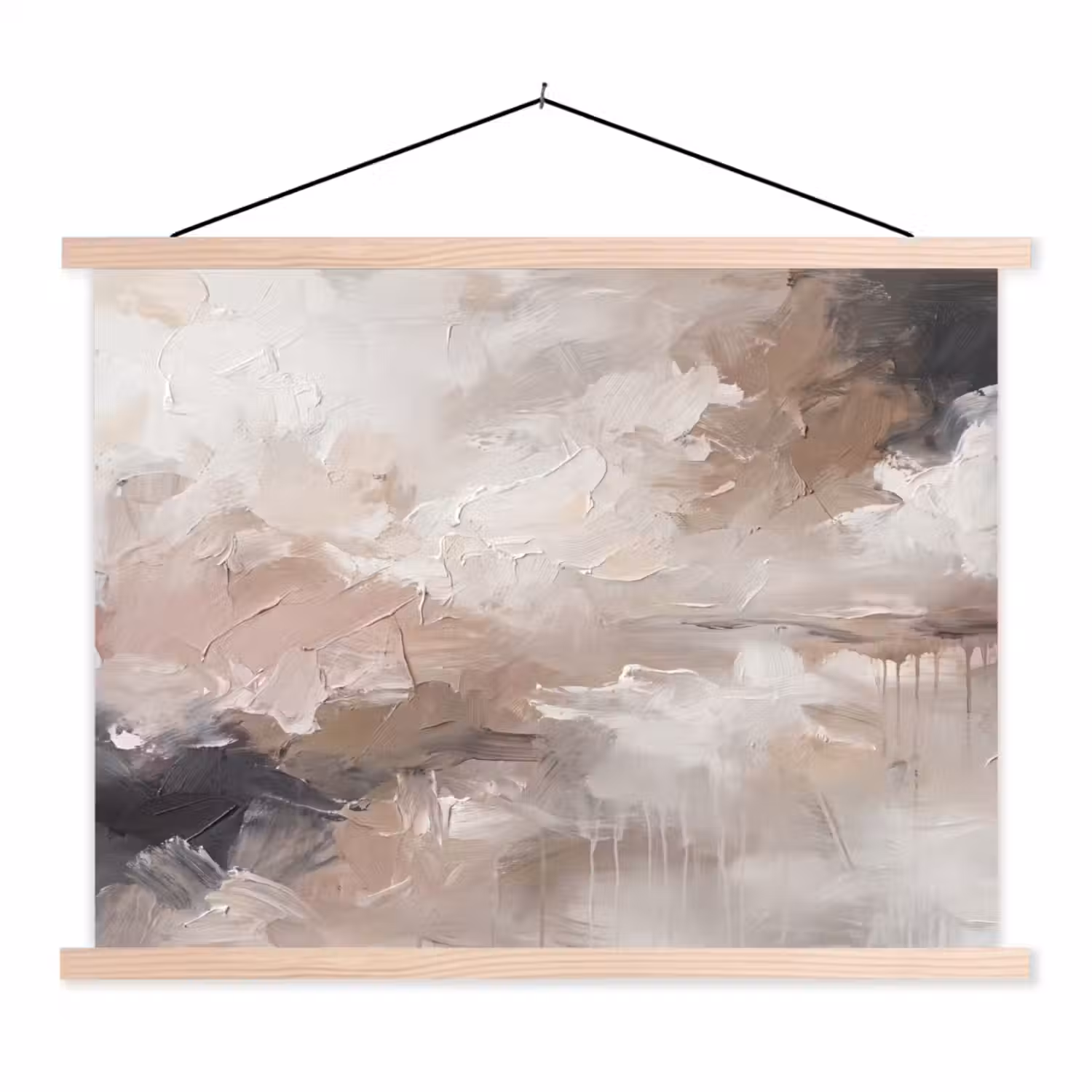 Abstract - Textuur - Kunst - Modern - Beige textielposter latten blank klein -3d