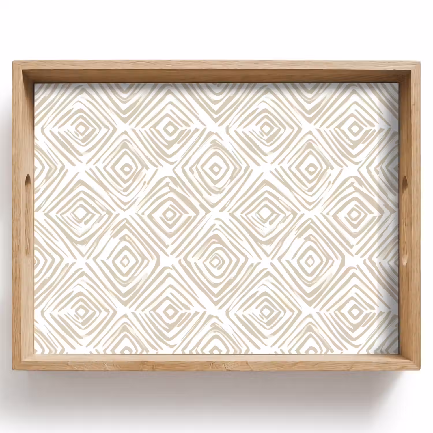 Abstract - Ruit - Beige Dienblad Rechthoek middel 911 -z3d_shopping