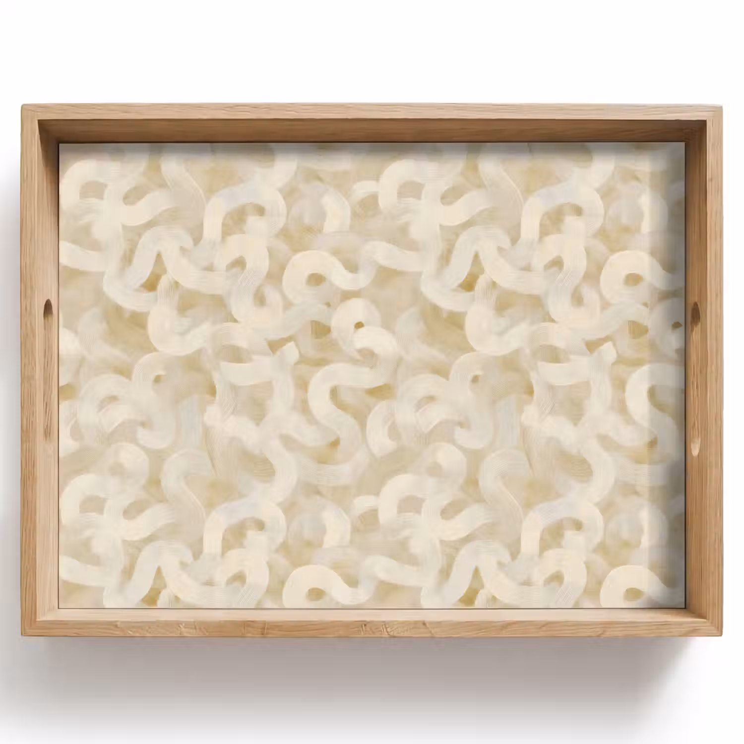 Abstract - Lijnen - Beige Dienblad Rechthoek middel 911 -z3d_shopping