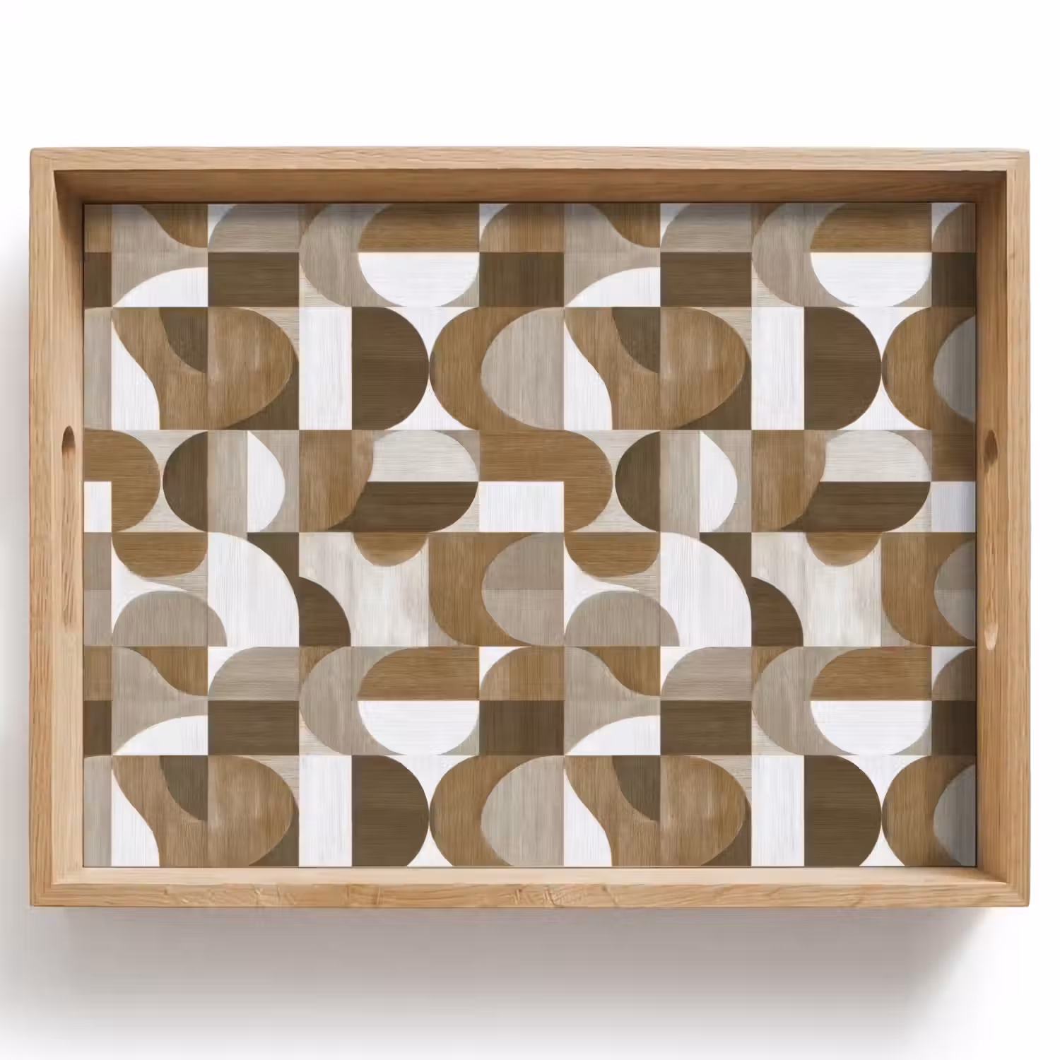 Abstract - Retro - Bruin Dienblad Rechthoek middel 911 -z3d_shopping