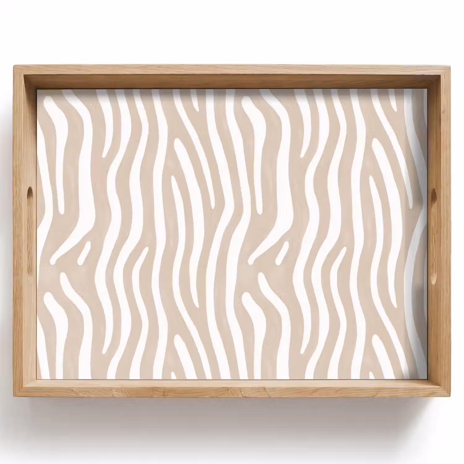 Abstract - Zebra - Beige Dienblad Rechthoek middel 911 -z3d_shopping