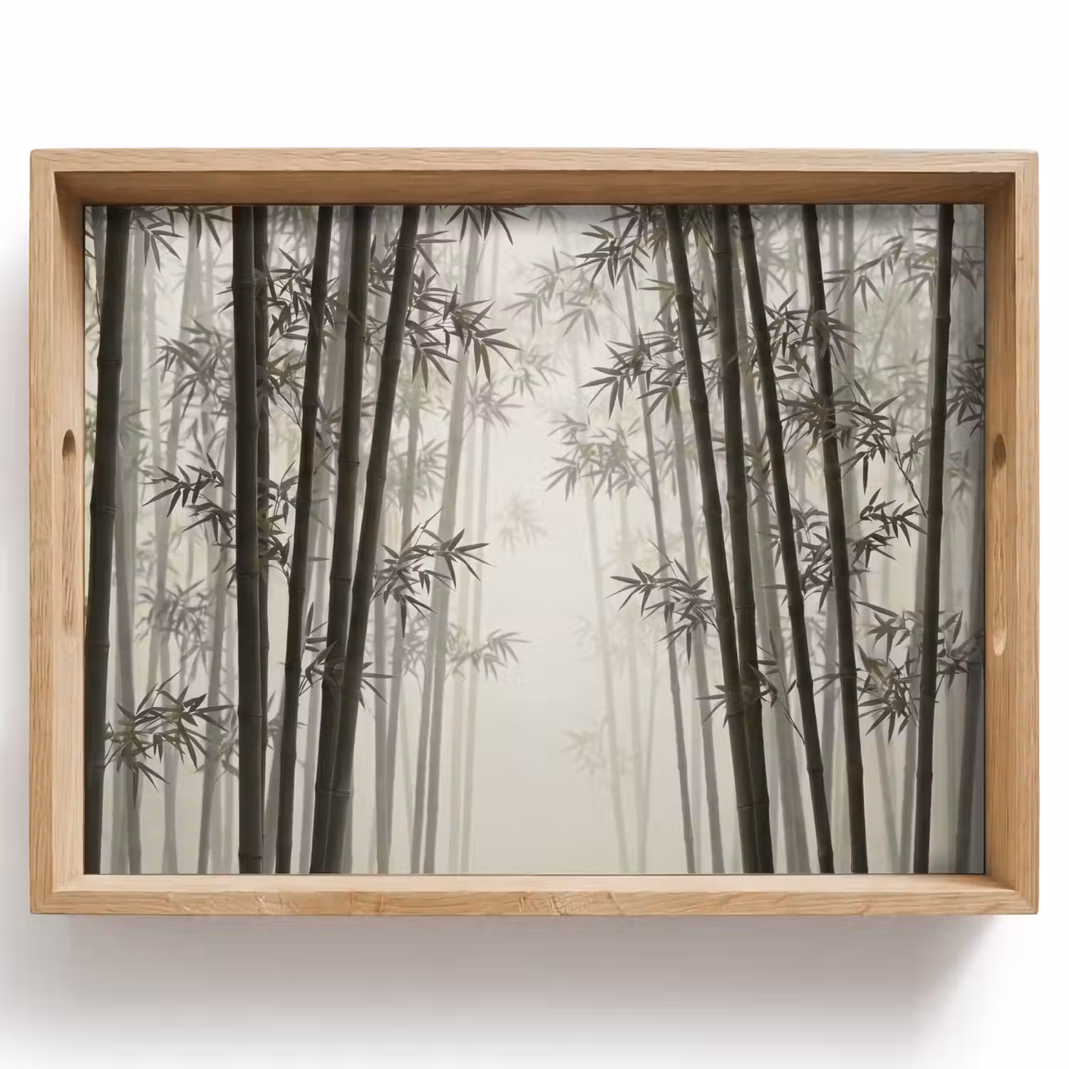Bamboe - Bos - Mist - Natuur Dienblad Rechthoek middel -z3d_shopping