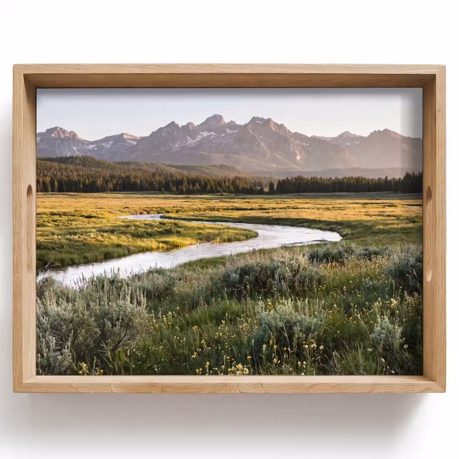 Berglandschap - Rivier - Bos Dienblad Rechthoek middel -z3d_shopping