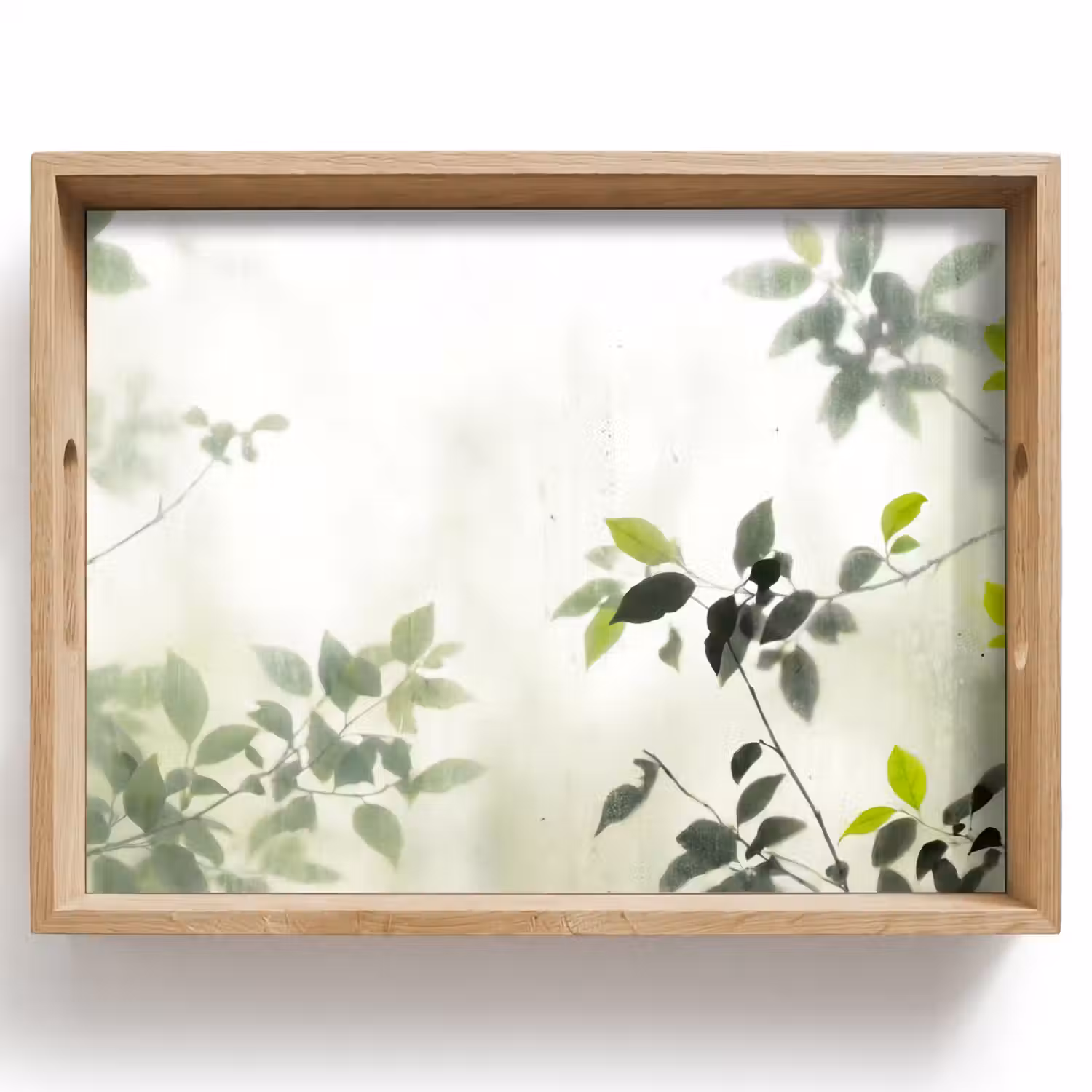 Blad - Schaduw - Natuur - Abstract - Groen Dienblad Rechthoek middel -z3d_shopping