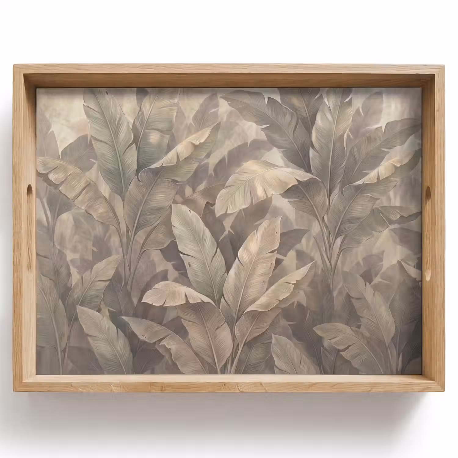 Bladeren - Tropisch - Natuur - Modern - Beige Dienblad Rechthoek middel -z3d_shopping