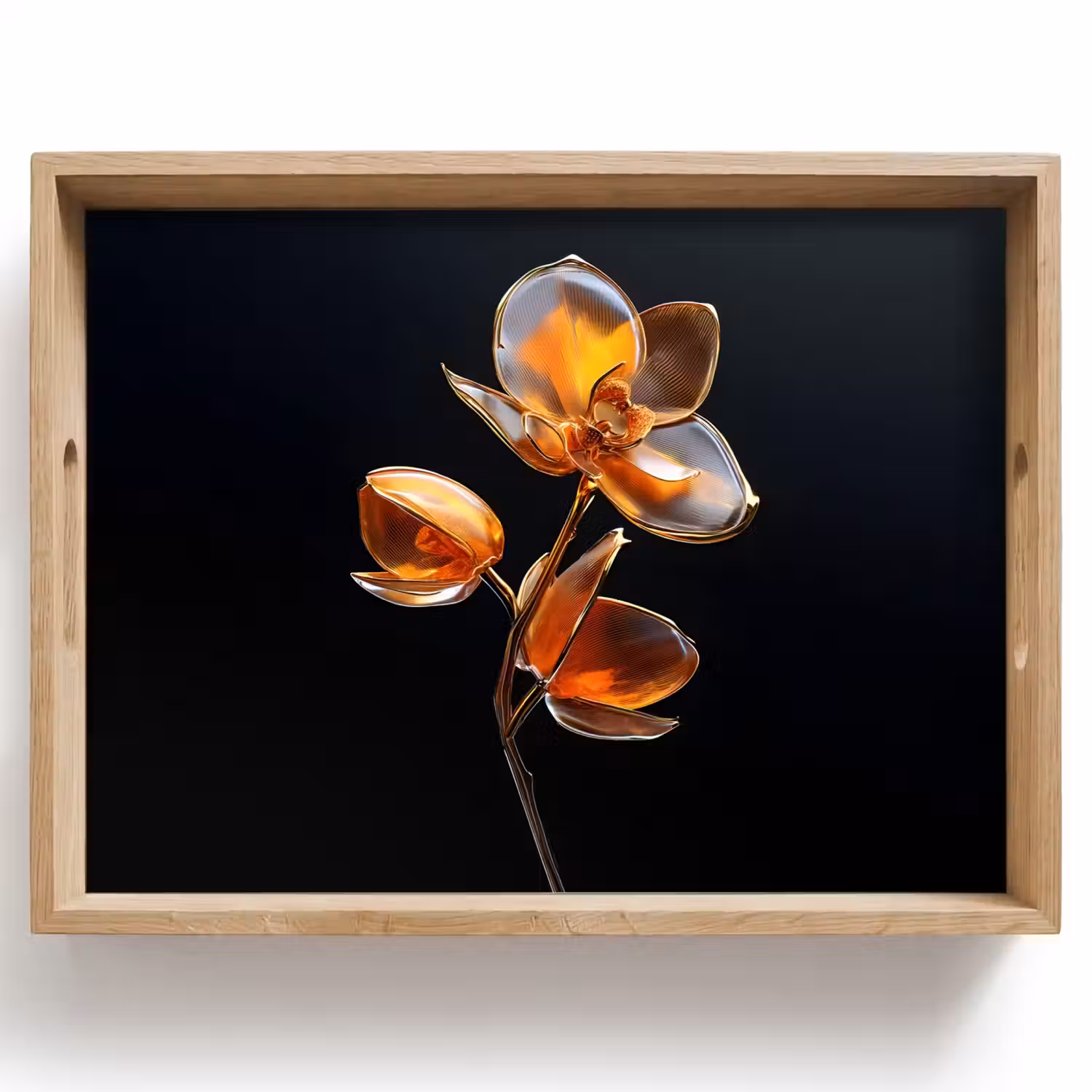 Bloem - Orchidee - Oranje Dienblad Rechthoek middel -z3d_shopping