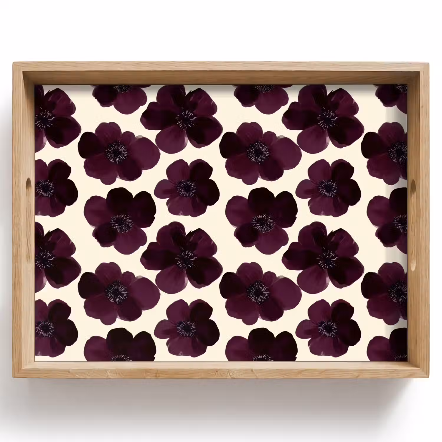 Bloemen - Aquarel - Paars Dienblad Rechthoek middel 911 -z3d_shopping