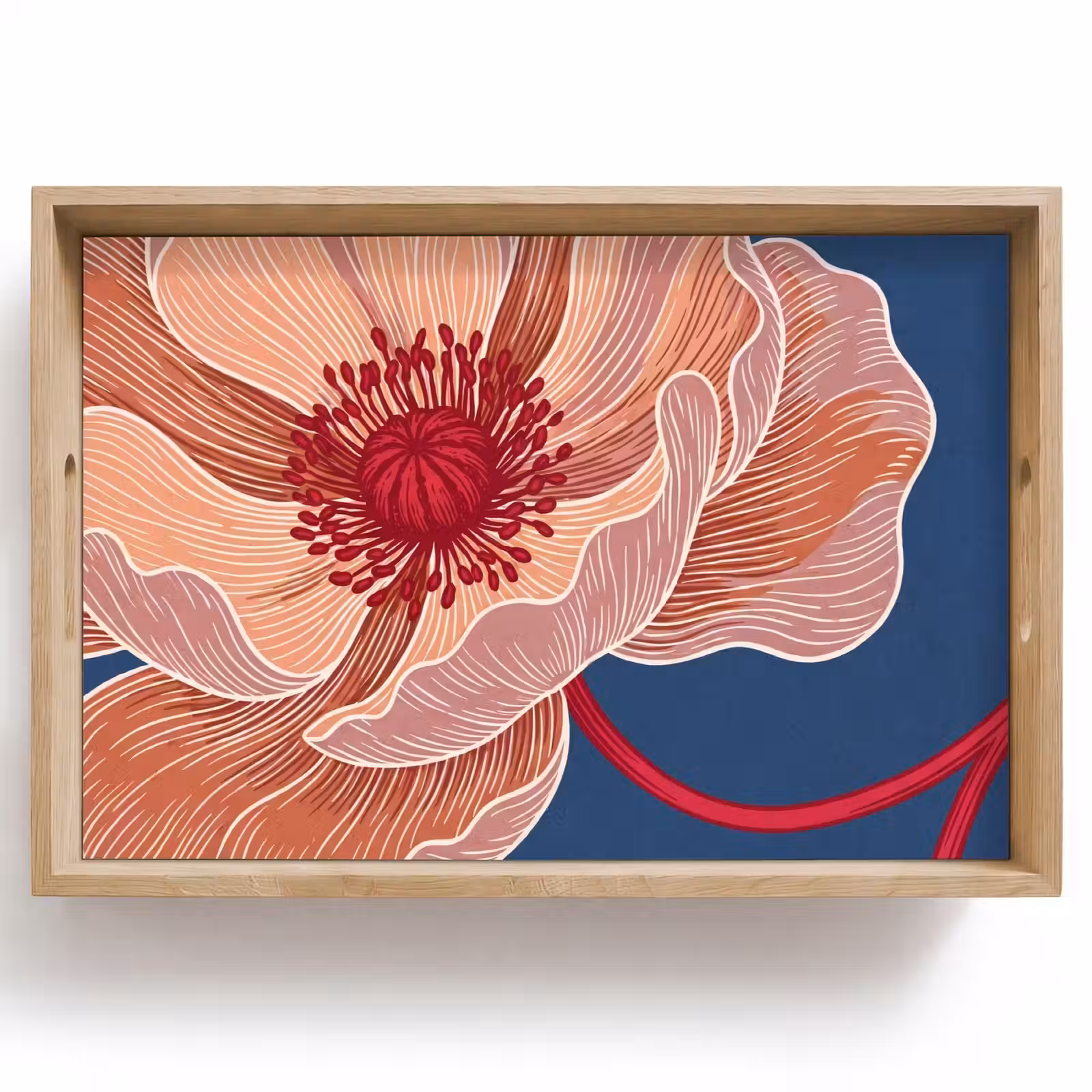 Tablett - Blumen – Modern – Abstrakt - Bloemen - Modern - Abstract Dienblad Rechthoek middel