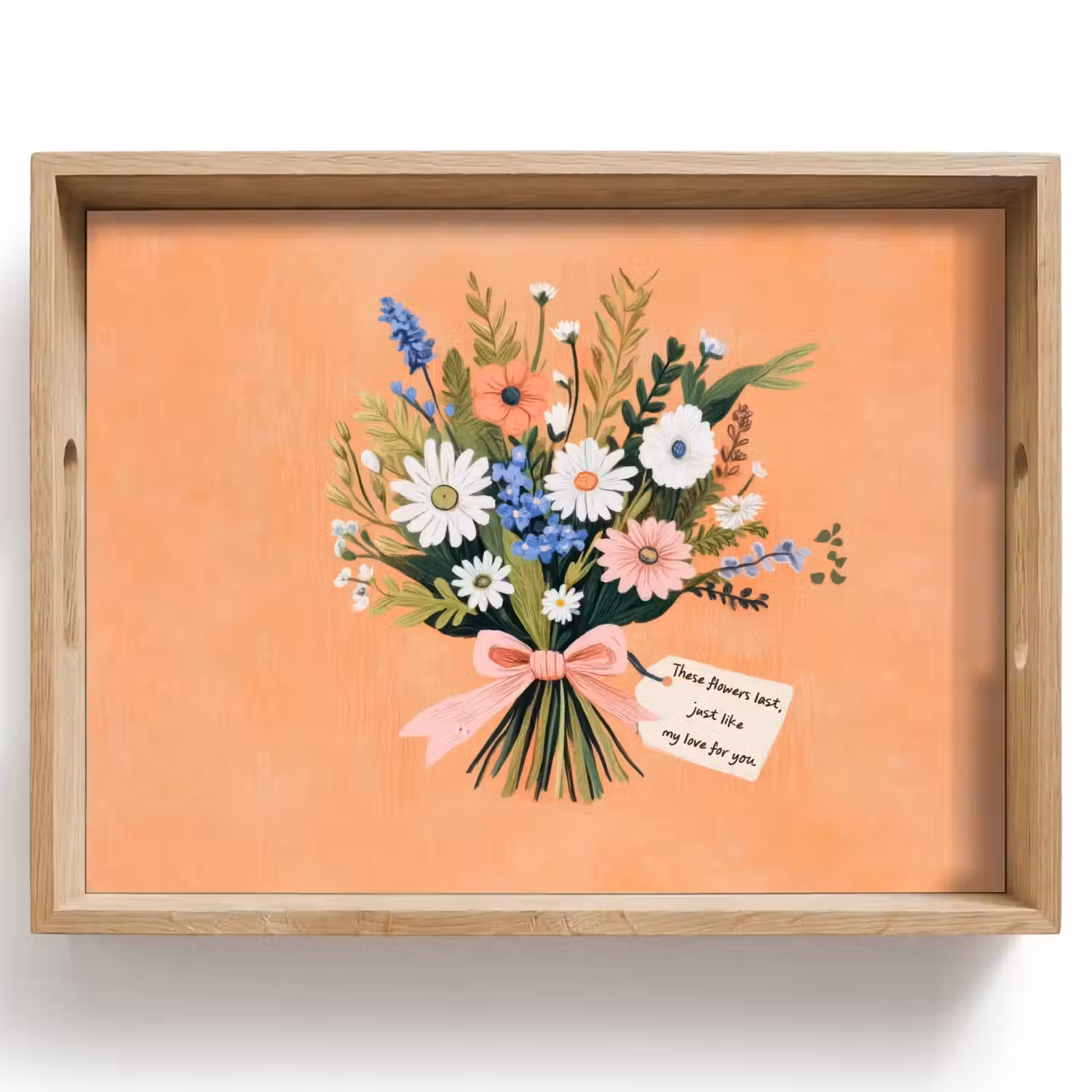 Boeket - Strikje - Quote Dienblad Rechthoek middel -z3d_shopping
