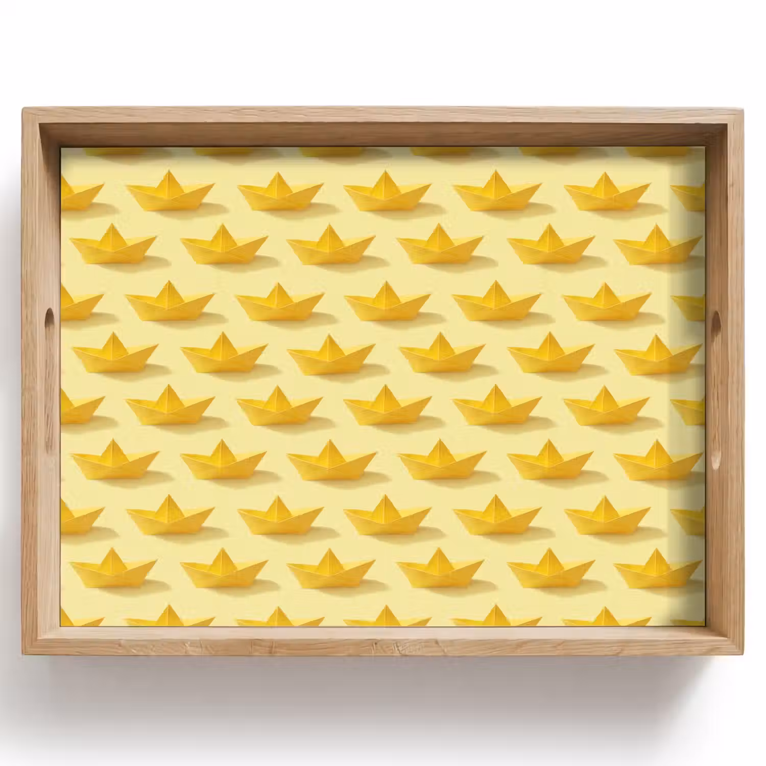 Bootjes - Origami - Creatief - Geel Dienblad Rechthoek middel 911 -z3d_shopping