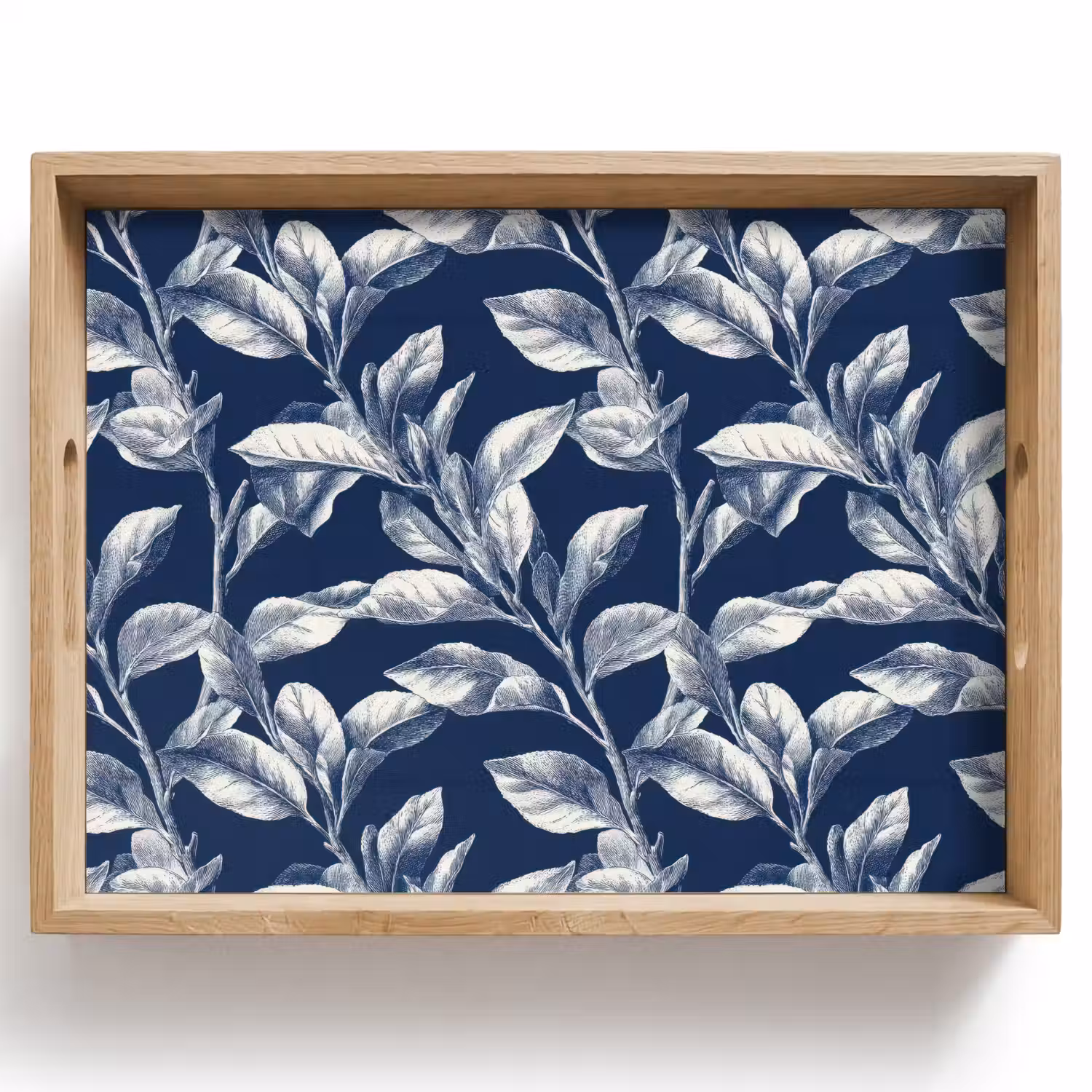 Botanisch - Patroon - Blauw Dienblad Rechthoek middel 911 -z3d_shopping