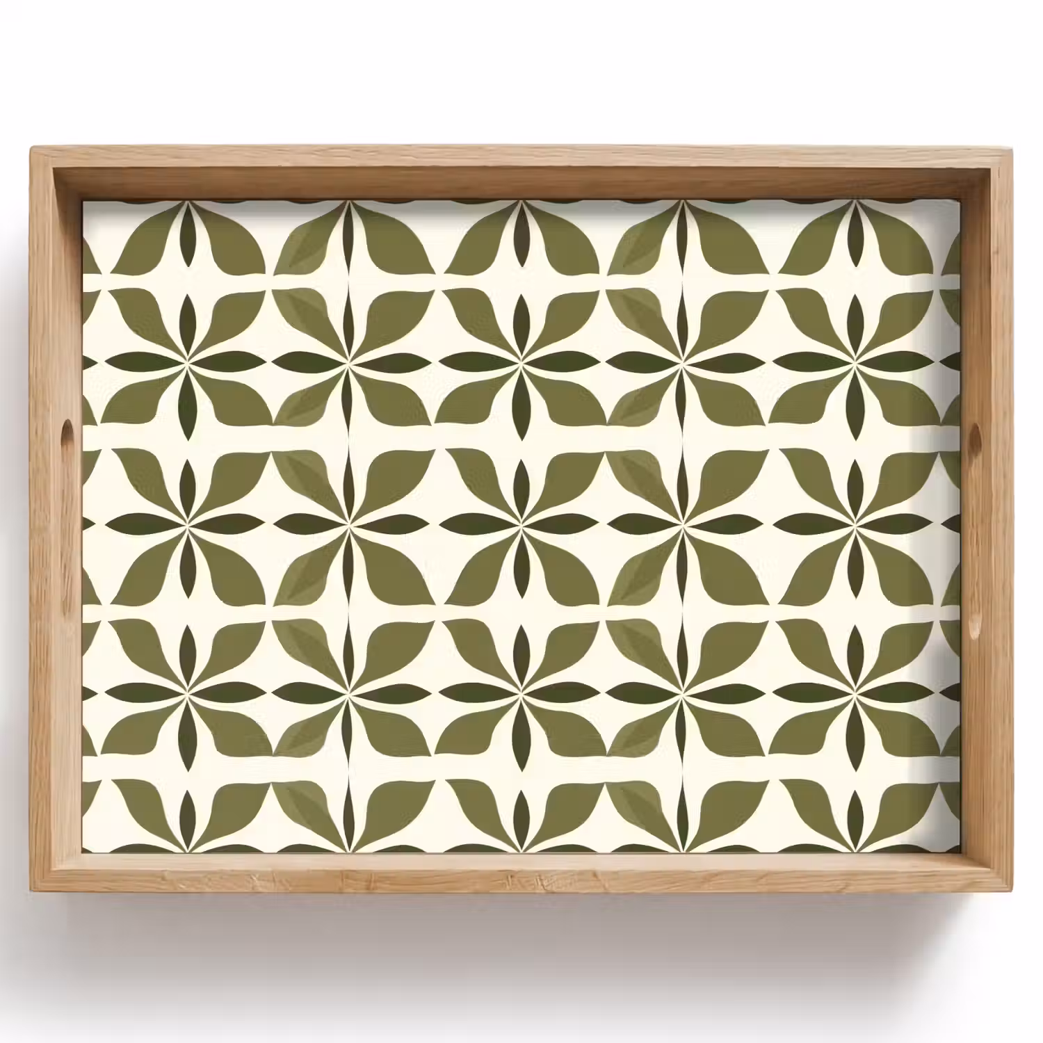 Botanisch - Retro - Groen Dienblad Rechthoek middel 911 -z3d_shopping