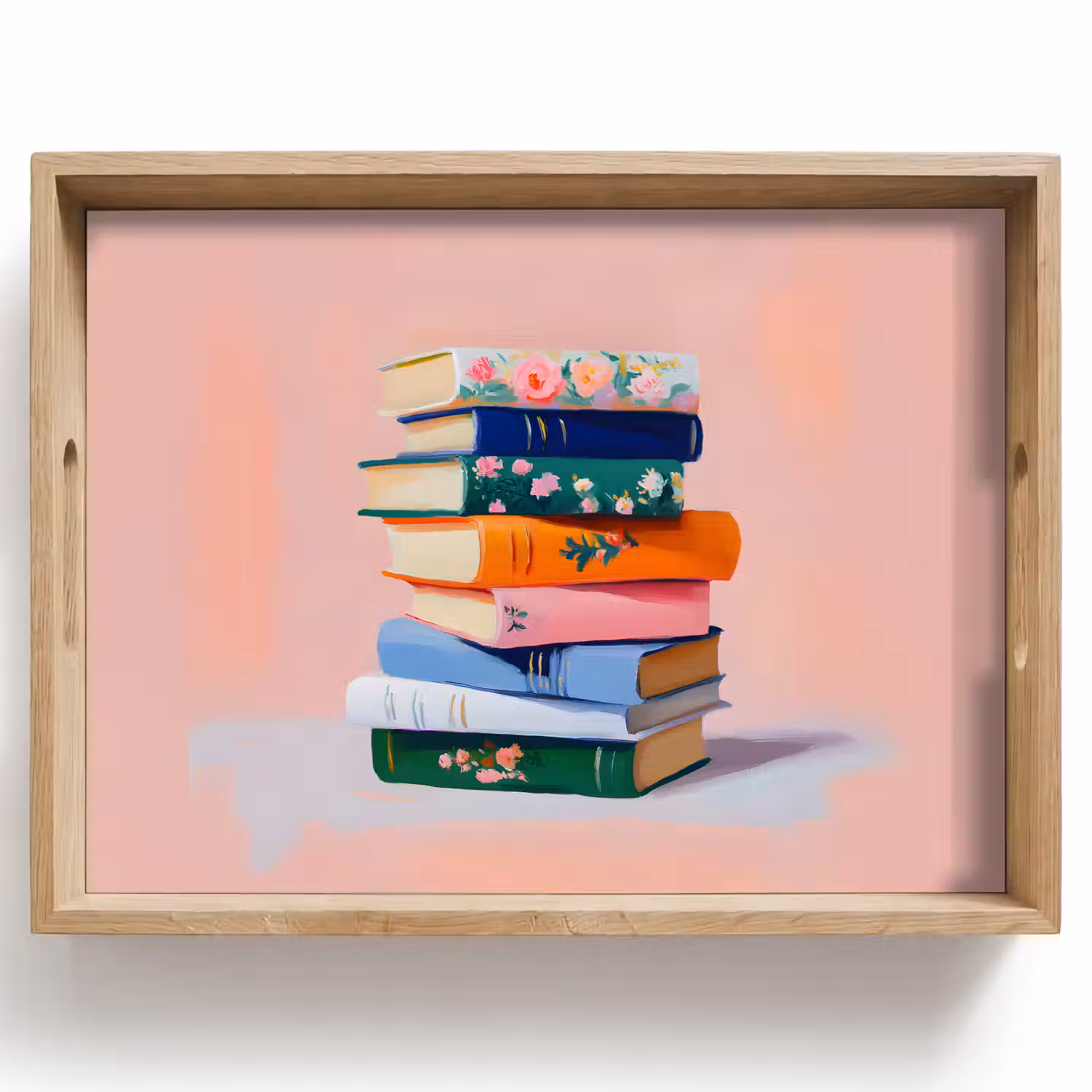 Boeken - Stapel - Kleurrijk Dienblad Rechthoek middel -z3d_shopping
