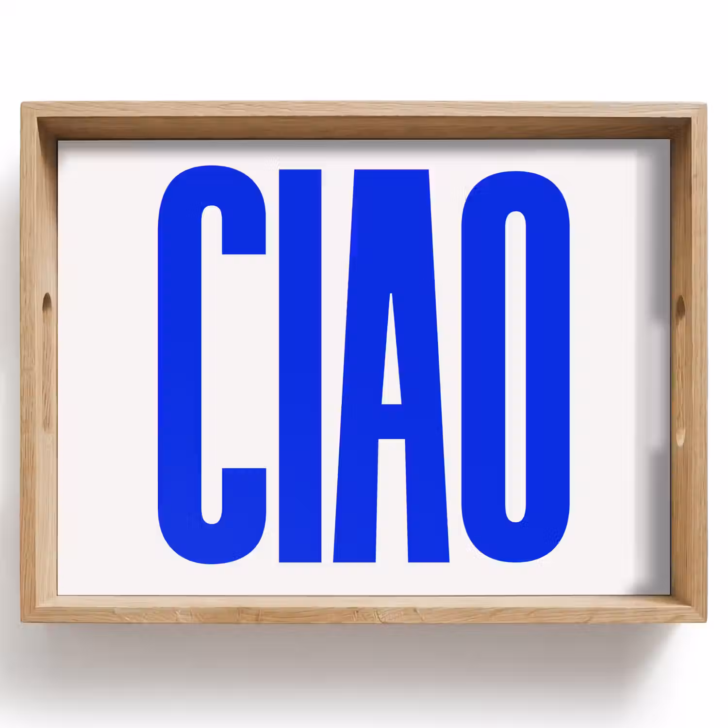 Ciao - Hoofdletters - Blauw - Minimalistisch Dienblad Rechthoek middel -z3d_shopping