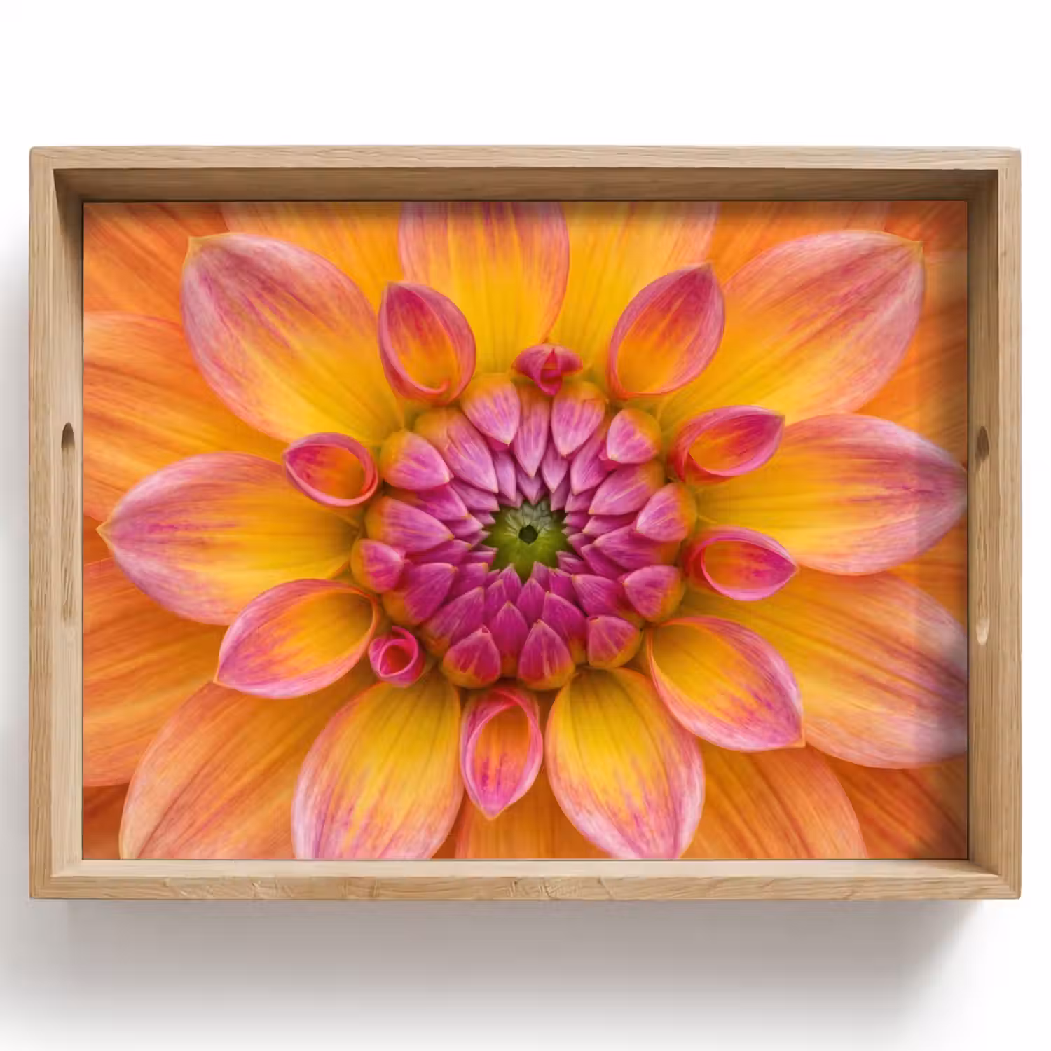 Dahlia - Bloem - Oranje Dienblad Rechthoek middel -z3d_shopping