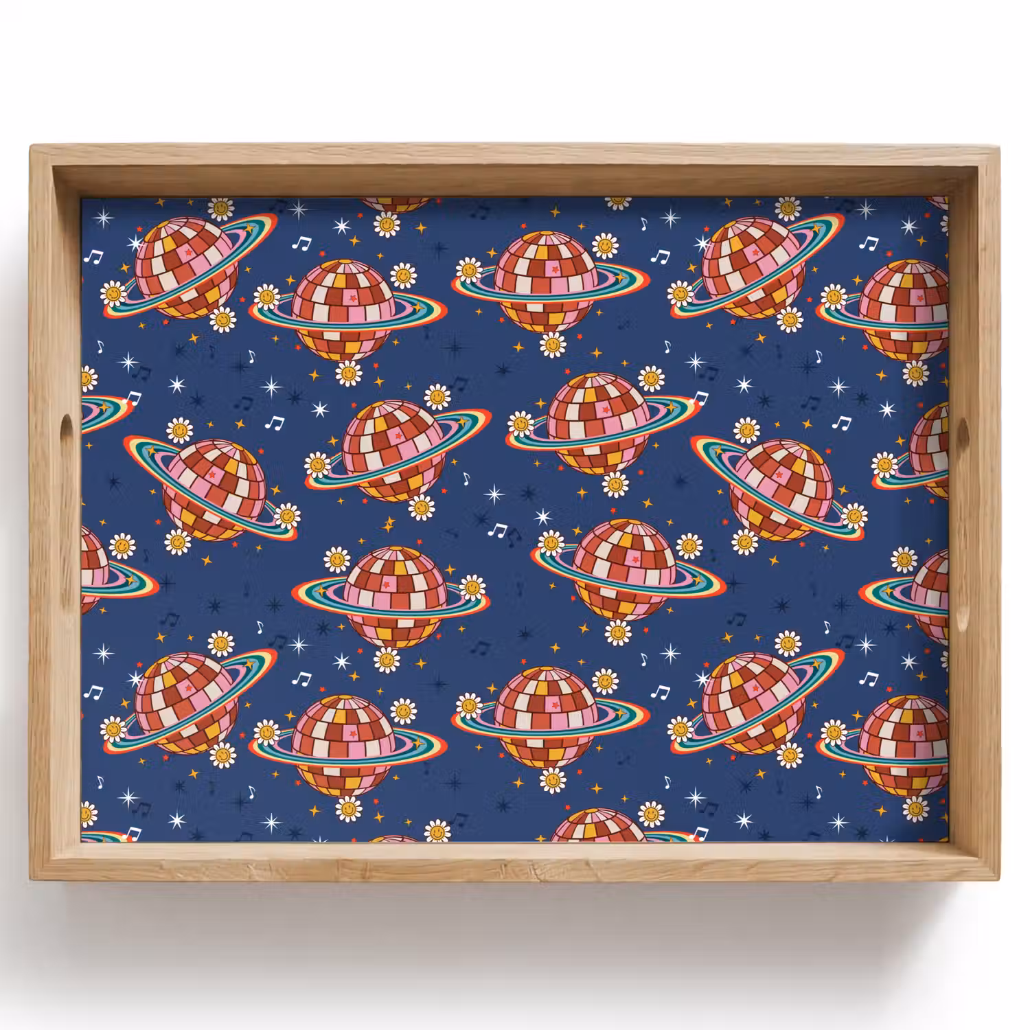 Disco - Blauw - Patroon Dienblad Rechthoek middel 911 -z3d_shopping