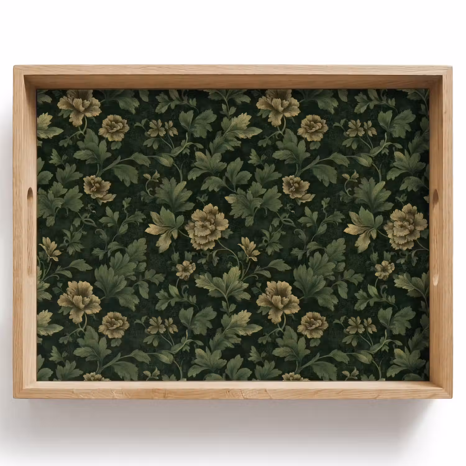Donker - Groen - Goud - Botanisch Dienblad Rechthoek middel 911 -z3d_shopping