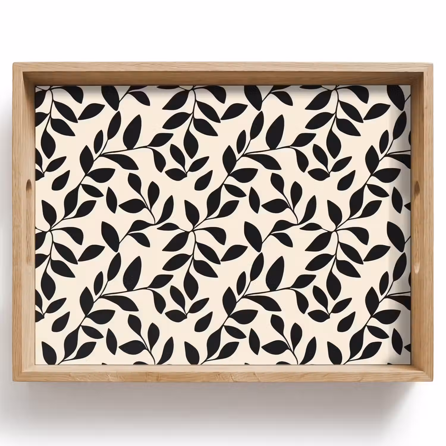 Elegant - Patroon - Zwart - Beige Dienblad Rechthoek middel 911 -z3d_shopping