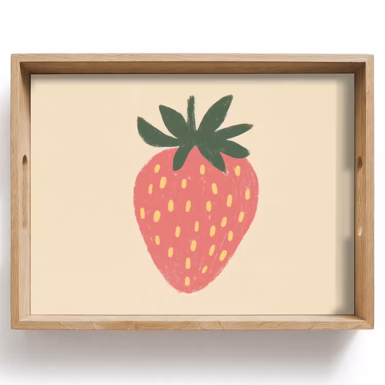Aardbei - Minimalistisch - Rood - Fruit Dienblad Rechthoek middel -z3d_shopping