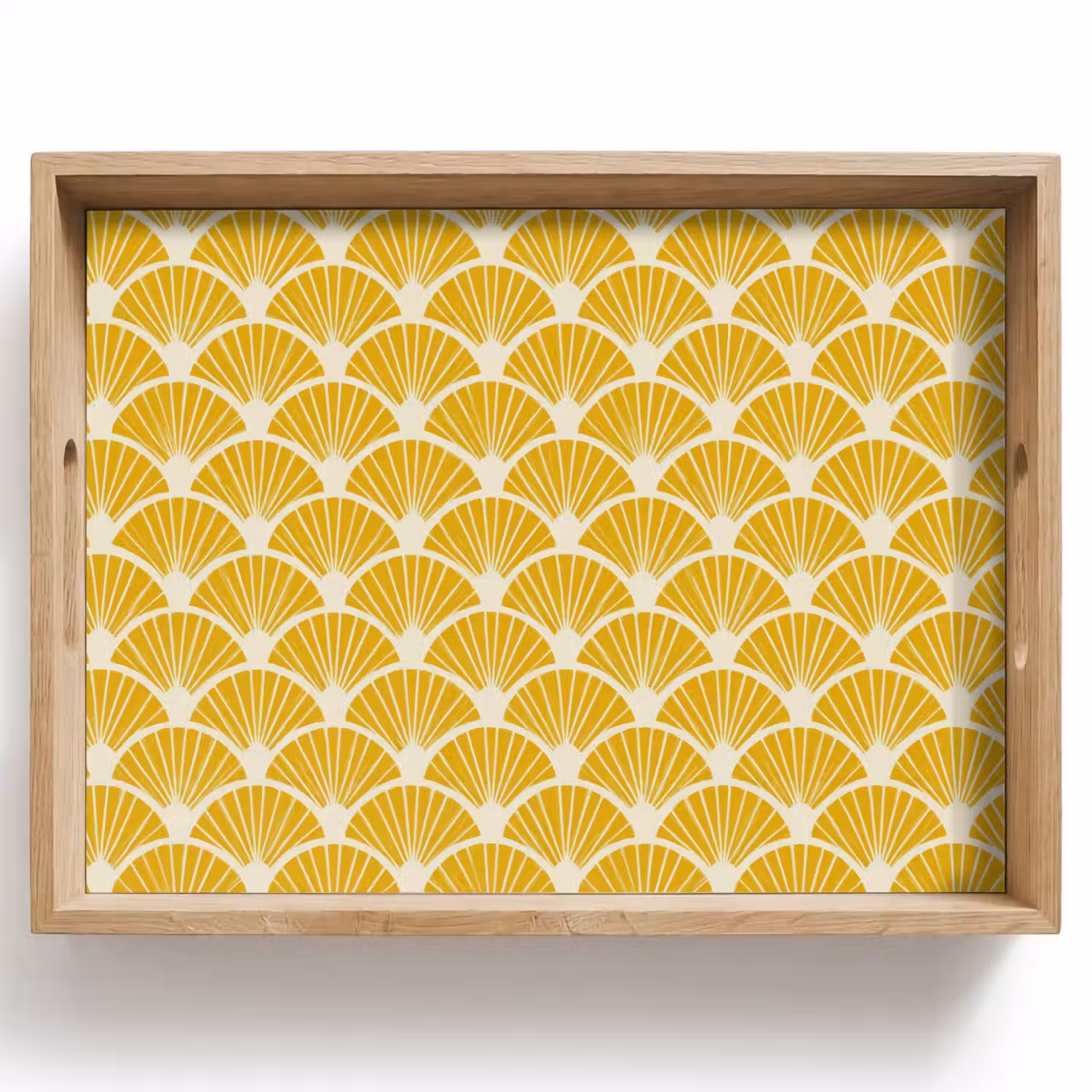 Waaiers - Art Deco - Retro - Okergeel Dienblad Rechthoek middel 911 -z3d_shopping