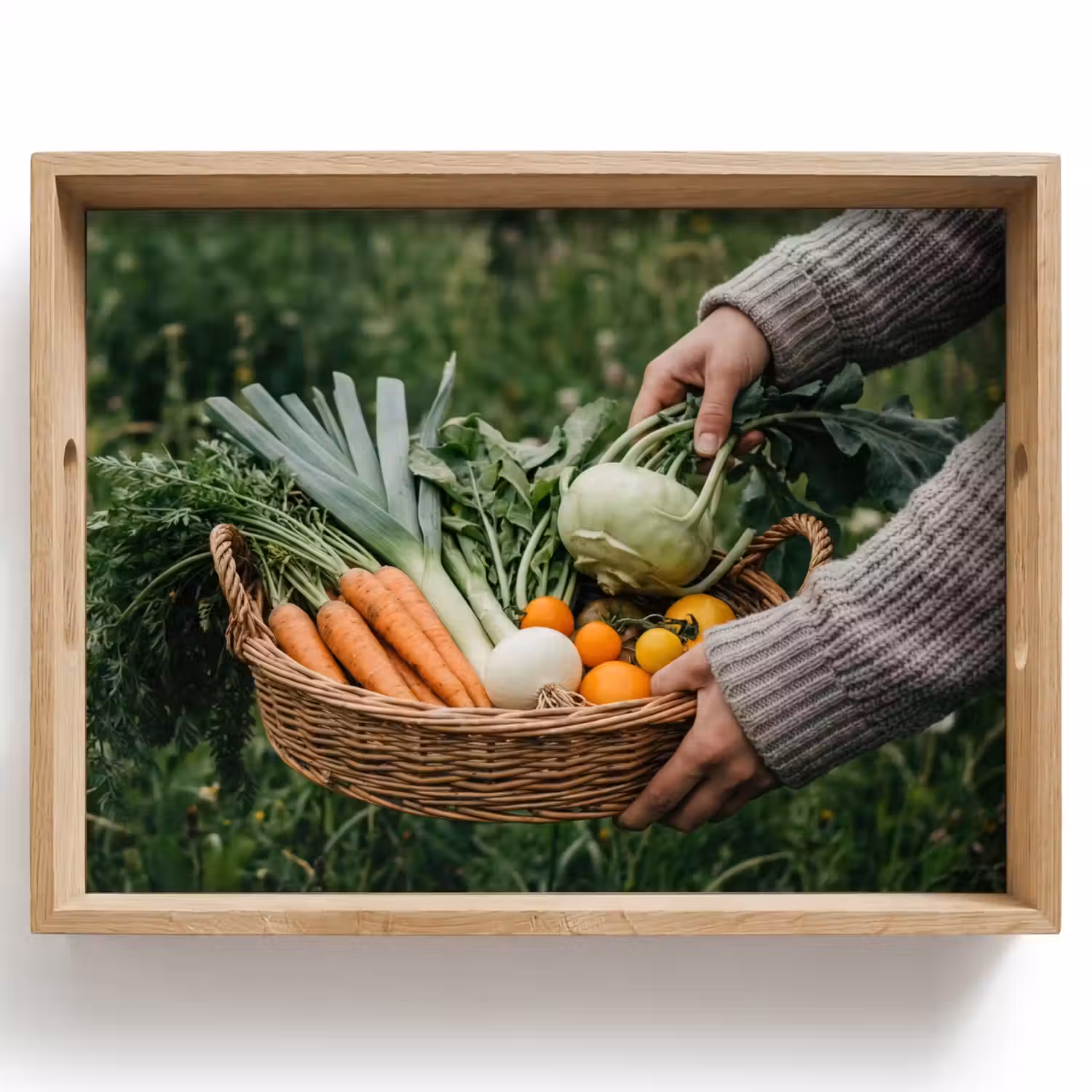 Veld - Groenten - Biologisch - Oogst Dienblad Rechthoek middel -z3d_shopping