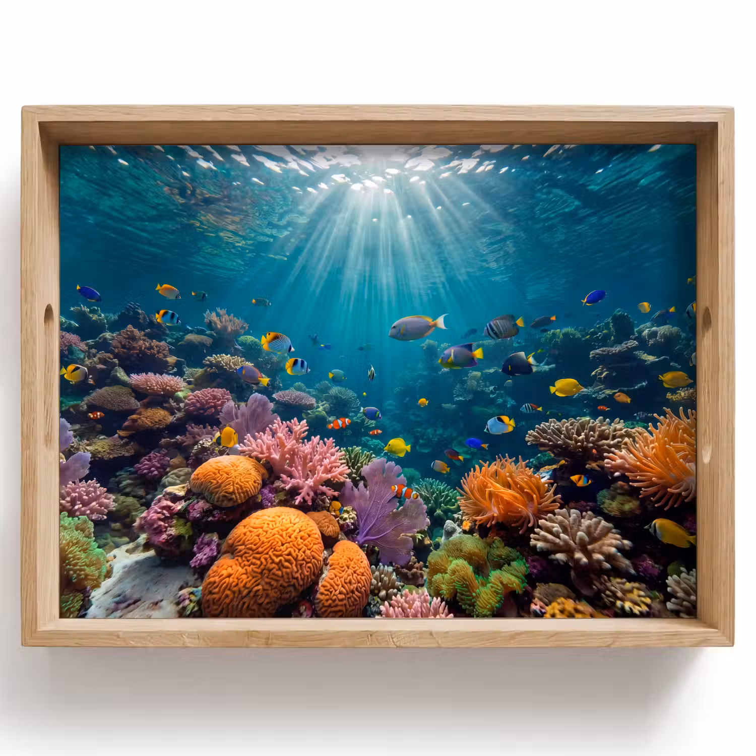Vis - Koraal - Oceaan - Natuur - Kleurrijk Dienblad Rechthoek middel -z3d_shopping