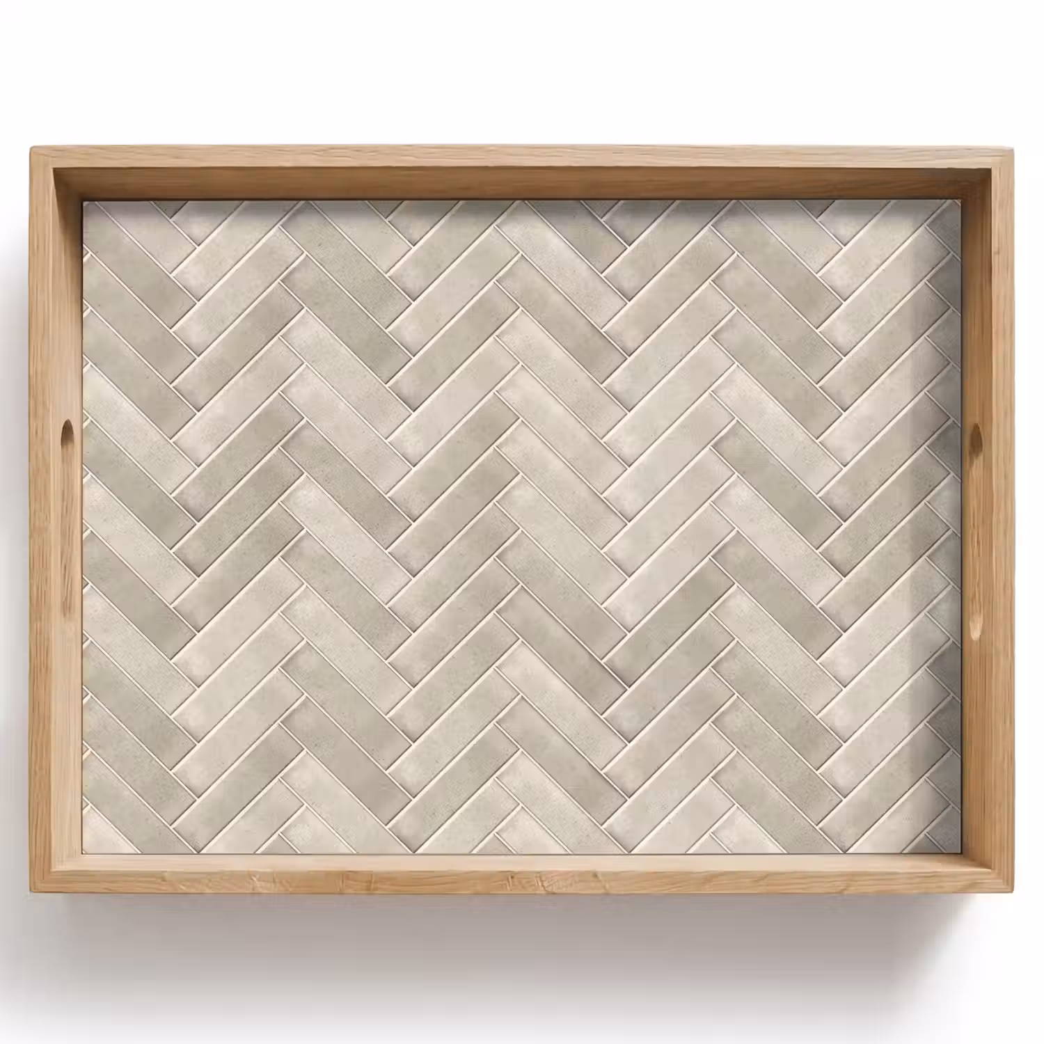 Visgraat - Wandtegel - Beige Dienblad Rechthoek middel 911 -z3d_shopping