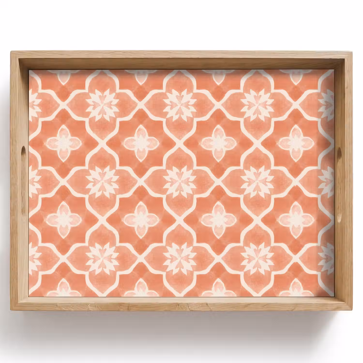Tegelpatroon - Arabesk - Vintage - Terracotta Dienblad Rechthoek middel 911 -z3d_shopping