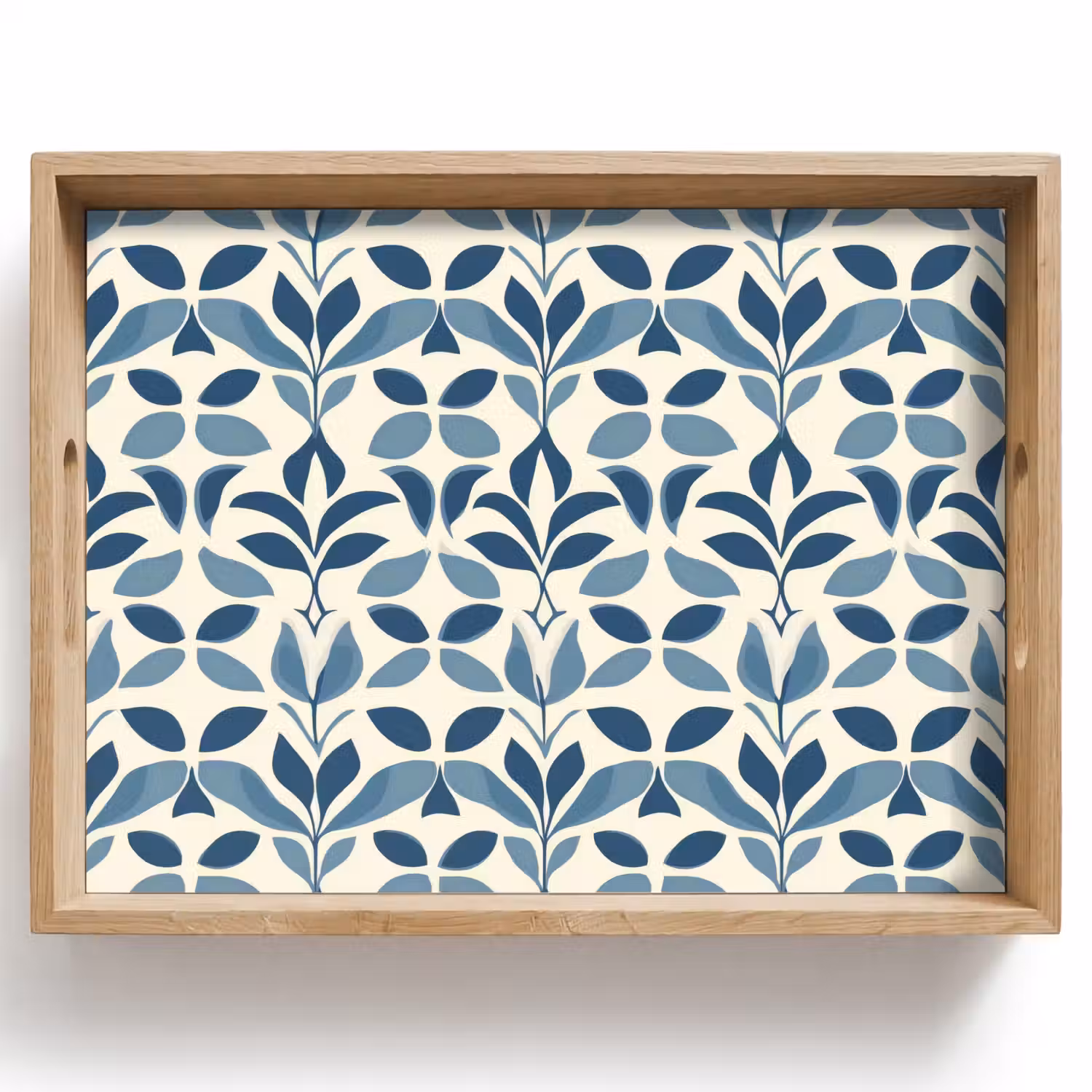 Flora - Modern - Blauw Dienblad Rechthoek middel 911 -z3d_shopping