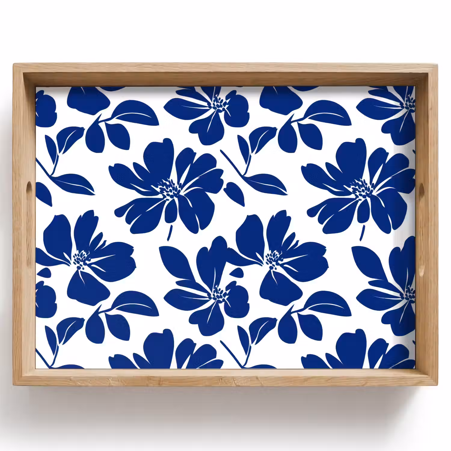 Floraal - Modern - Blauw Dienblad Rechthoek middel 911 -z3d_shopping