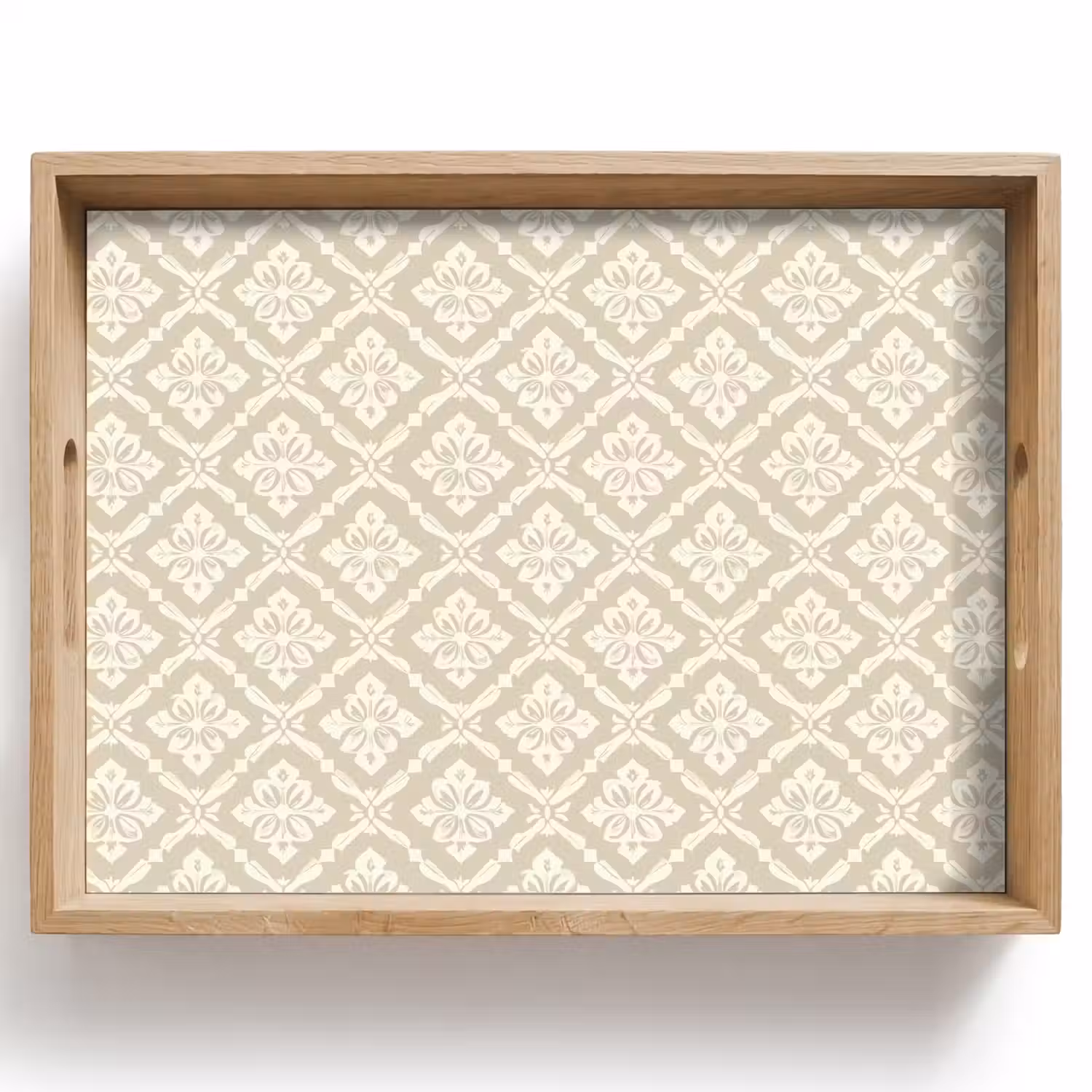 Floraal - Ornament - Beige Dienblad Rechthoek middel 911 -z3d_shopping