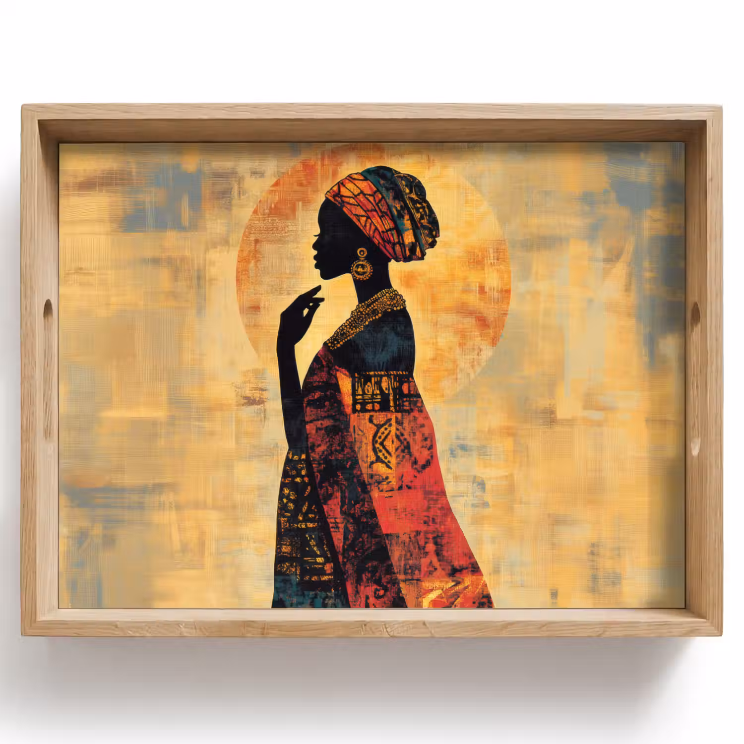 Vrouw - Silhouet - Patronen - Sierlijk Dienblad Rechthoek middel -z3d_shopping