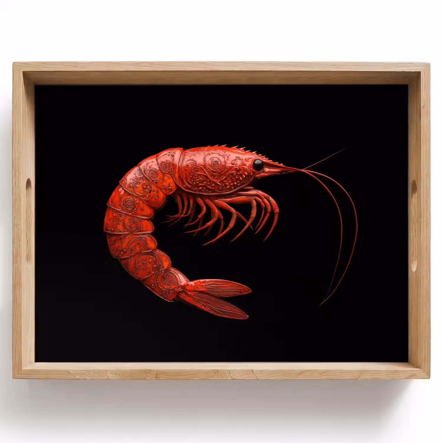 Garnaal - Rood - Dieren Dienblad Rechthoek middel -z3d_shopping