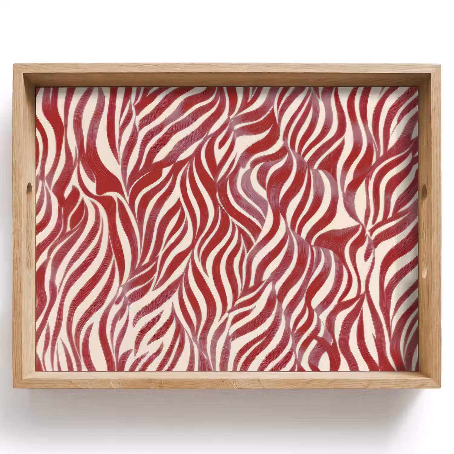 Golvende vormen - Abstract - Rood Dienblad Rechthoek middel -z3d_shopping