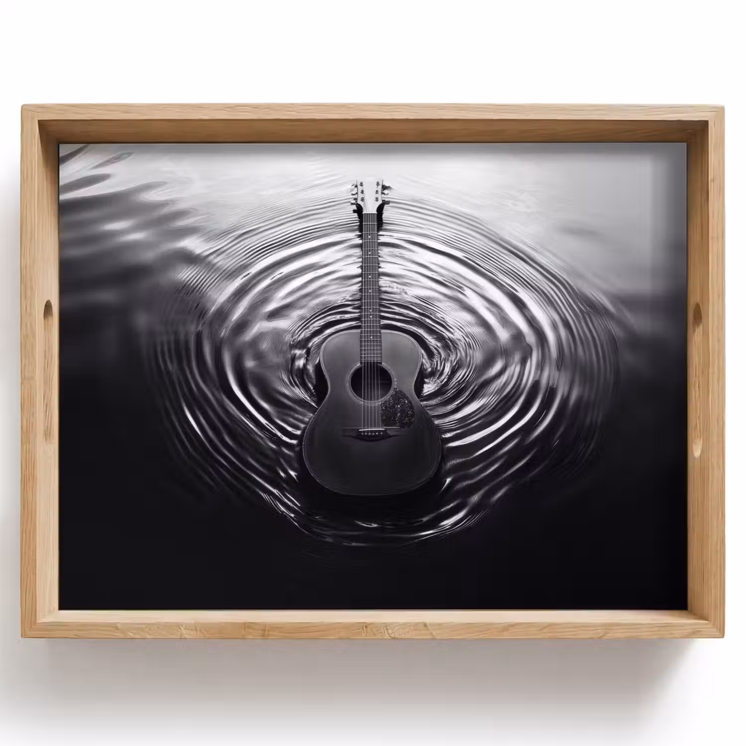 Gitaar - Hout - Water Dienblad Rechthoek middel -z3d_shopping