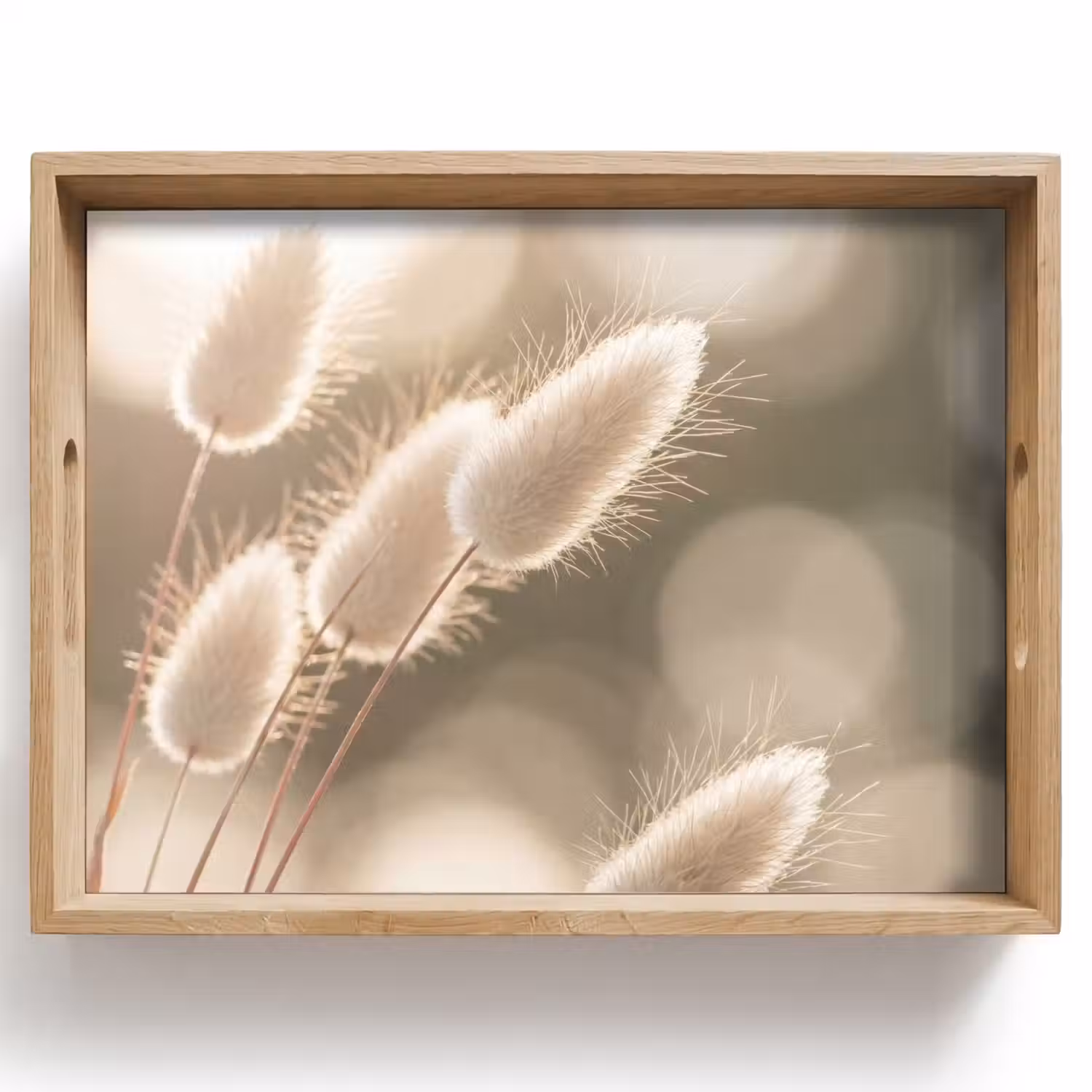 Hazestaartgras - Wit - Zonlicht Dienblad Rechthoek middel -z3d_shopping
