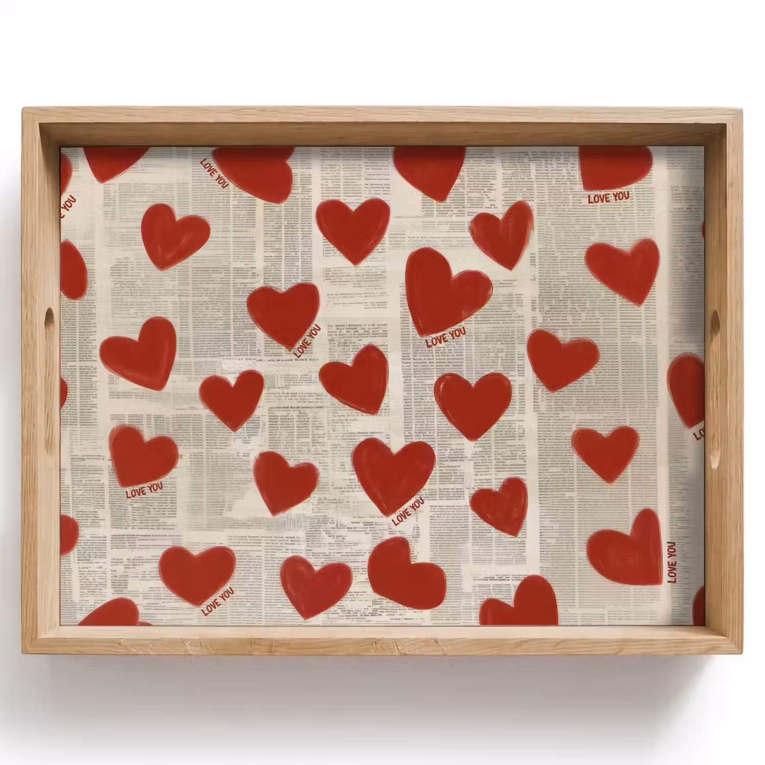 Hartjes - Krant - Loveyou Dienblad Rechthoek middel -z3d_shopping