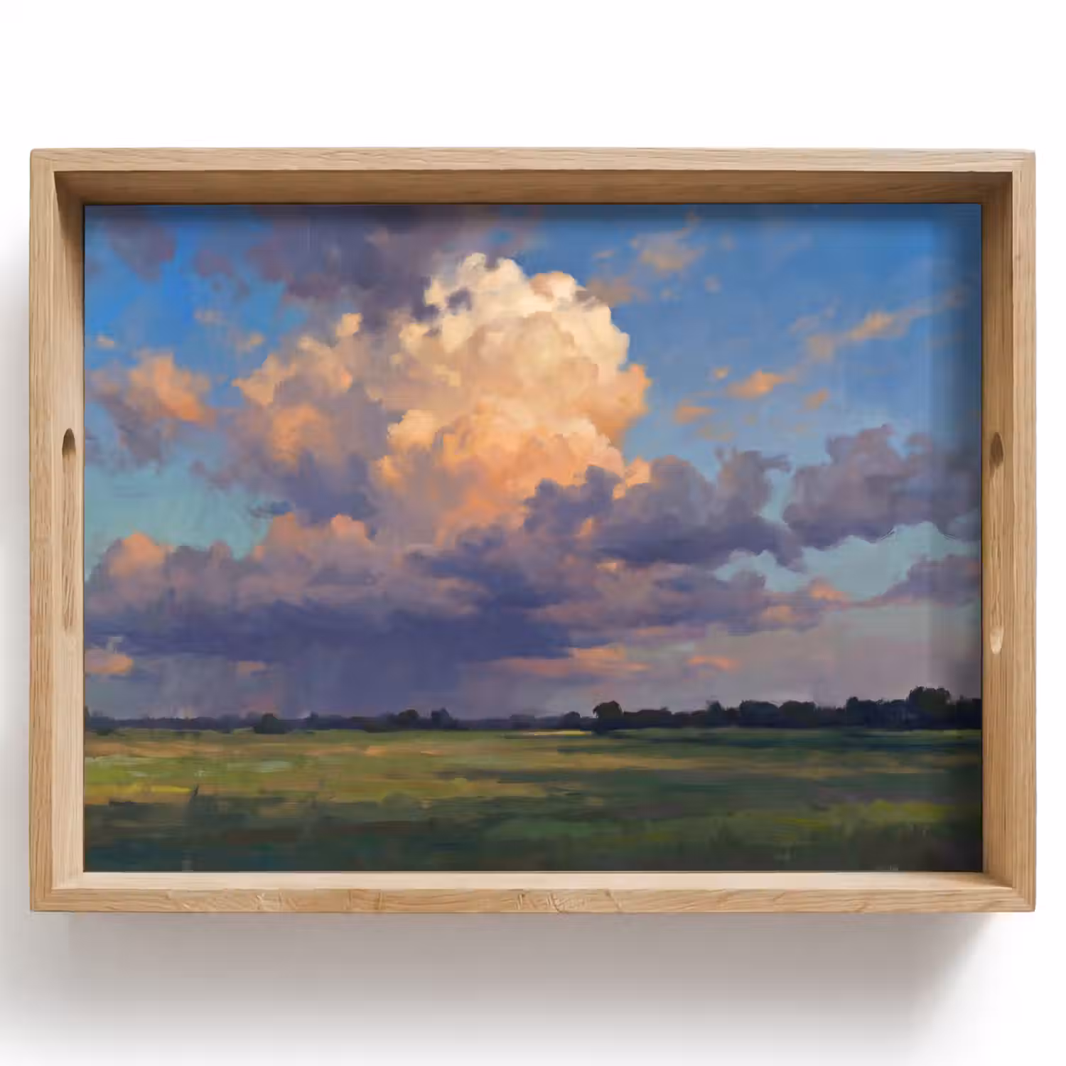 Lucht - Wolken - Landschap - Modern - Oranje Dienblad Rechthoek middel -z3d_shopping