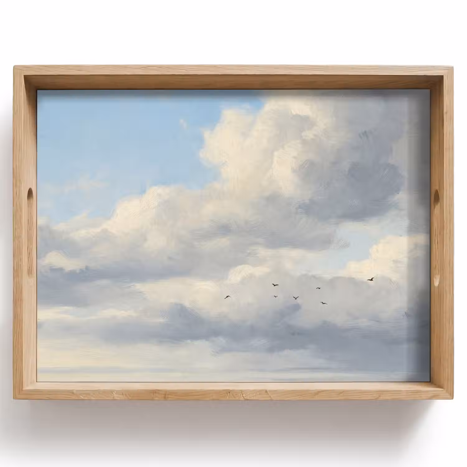 Lucht - Wolken - Natuur - Klassiek - Blauw Dienblad Rechthoek middel -z3d_shopping