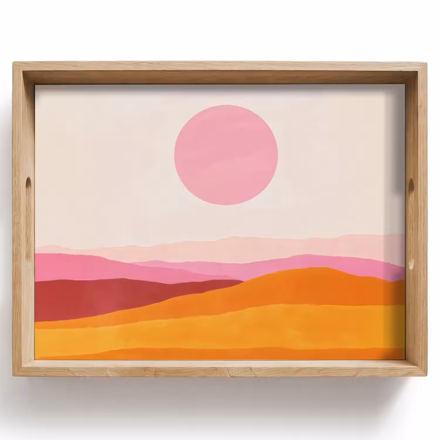 Heuvels - Oranje - Zon - Abstract Dienblad Rechthoek middel -z3d_shopping