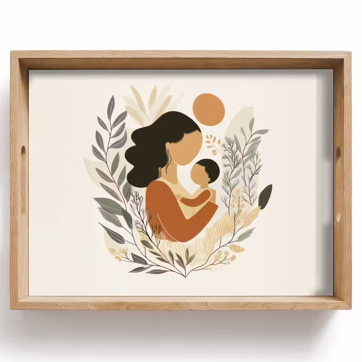 Illustratie - Moeder - Kind - Liefdevol Dienblad Rechthoek middel -z3d_shopping