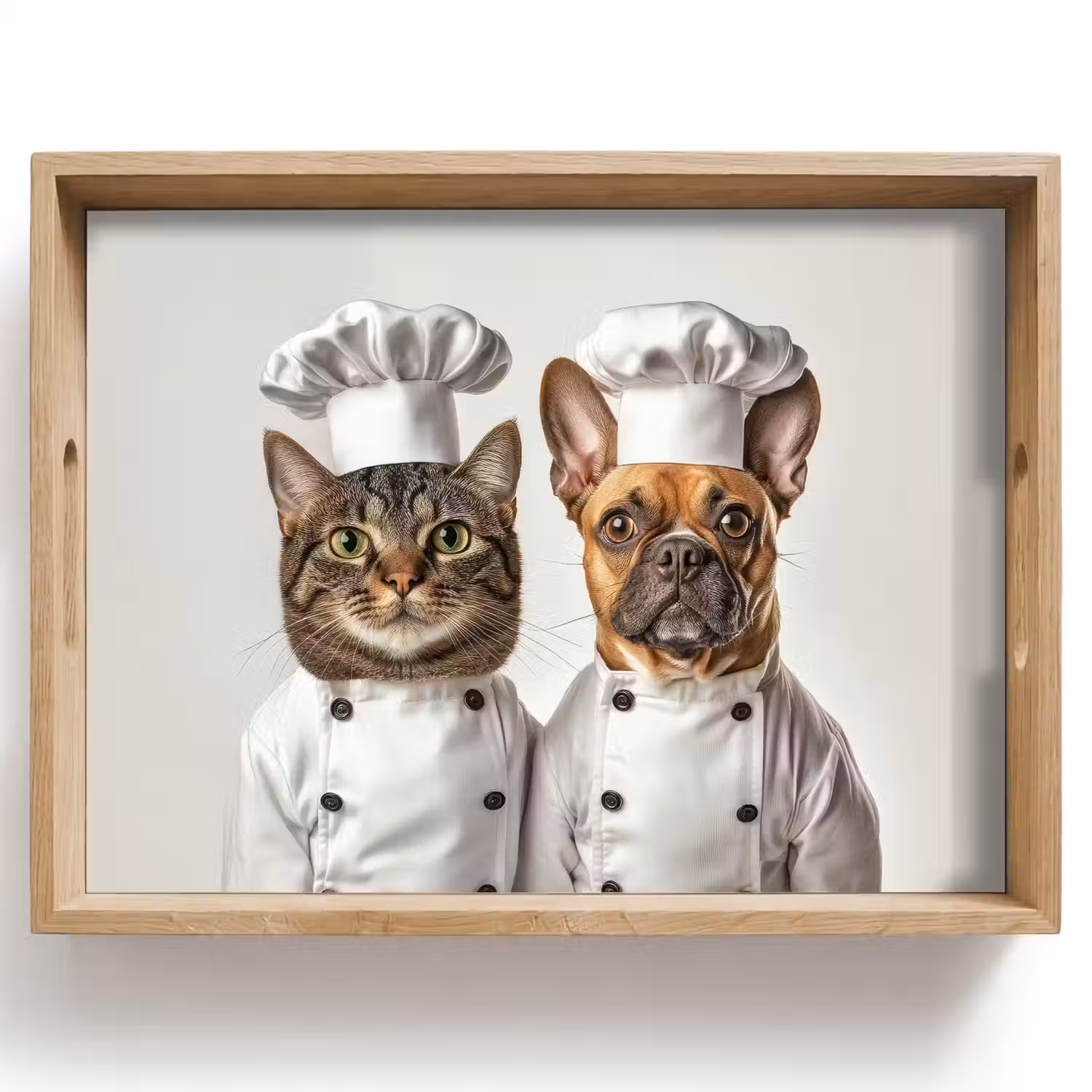 Kat - Hond - Kokskleding Dienblad Rechthoek middel -z3d_shopping