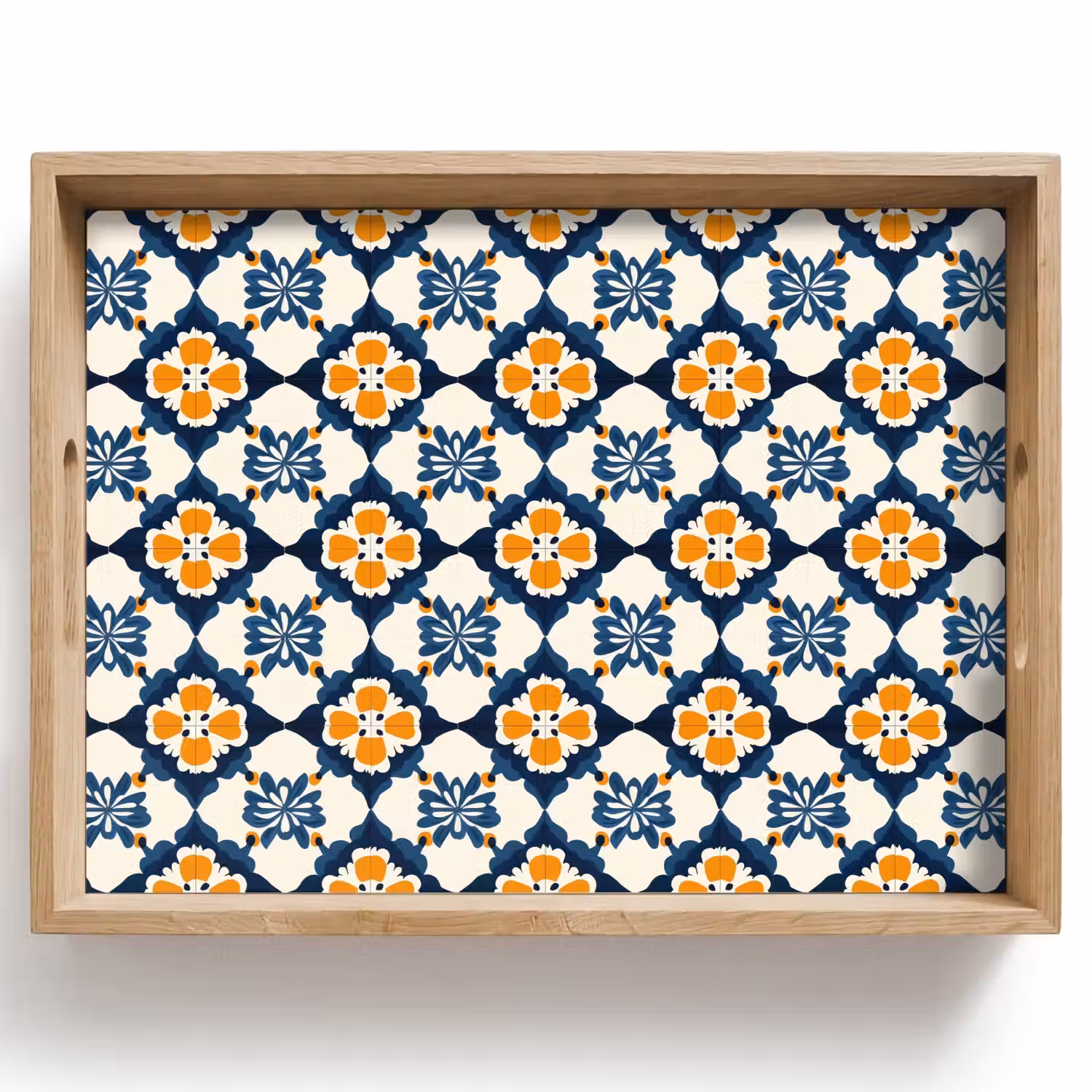 Klassiek - Geometrisch - Blauw Dienblad Rechthoek middel 911 -z3d_shopping