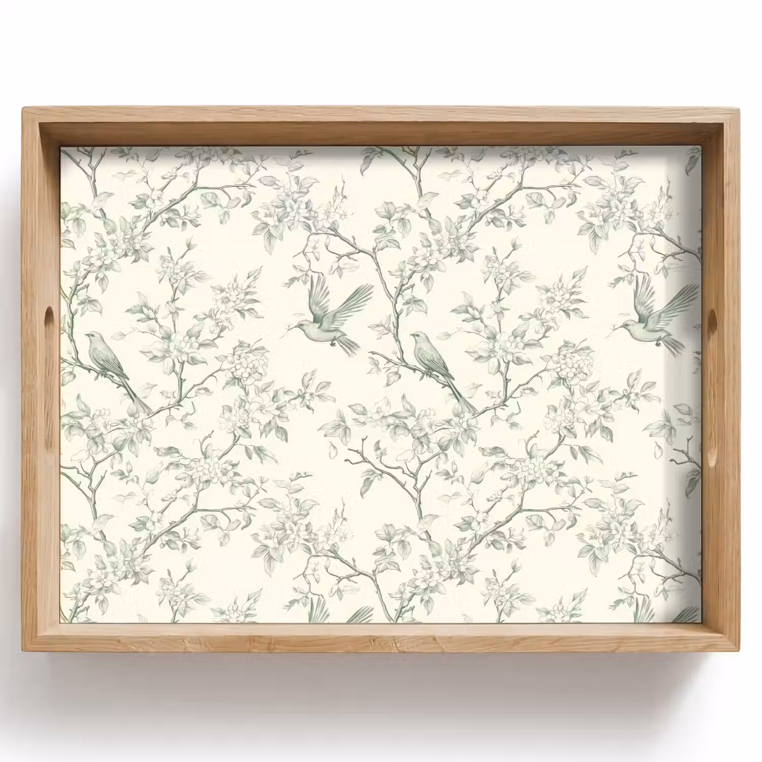 Klassiek - Vogels - Groen Dienblad Rechthoek middel 911 -z3d_shopping